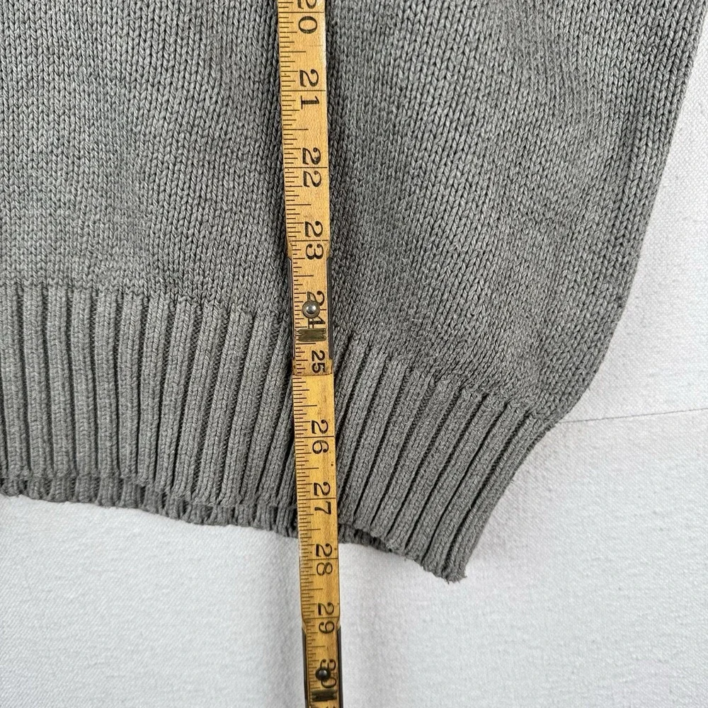 90's Vintage Polo Ralph Lauren Knit Sweater Men's XL Gray Pima Cotton Crewneck